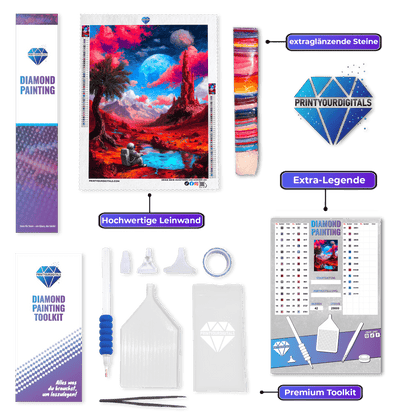 Diamond Painting - Astronaut auf dem Mars