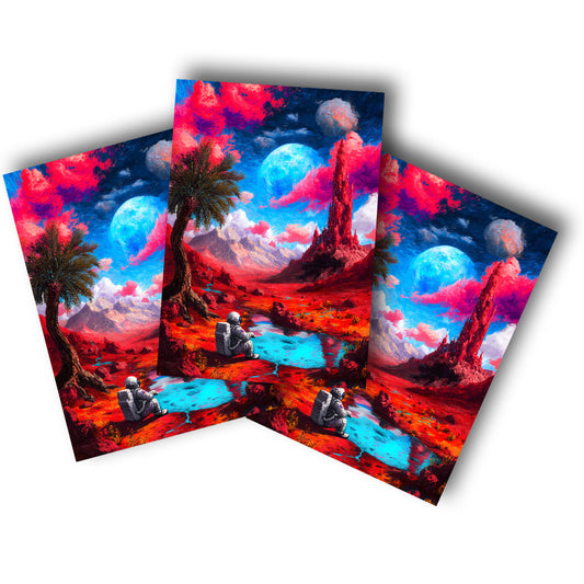 Sticker – Astronaut auf dem Mars