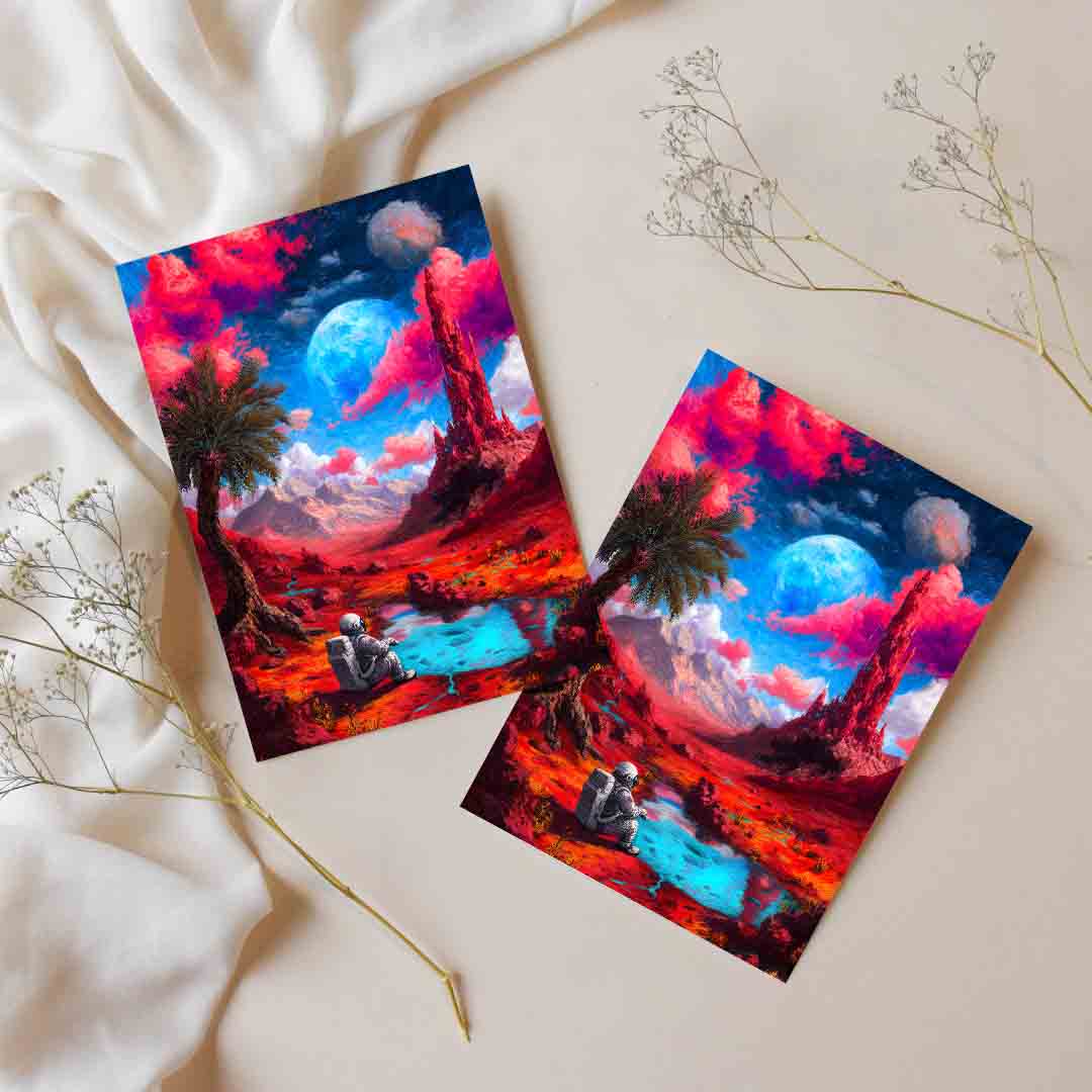 Sticker – Astronaut auf dem Mars