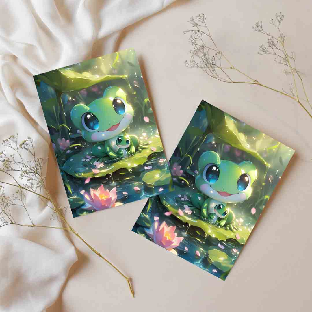 Sticker – Froschfamilie