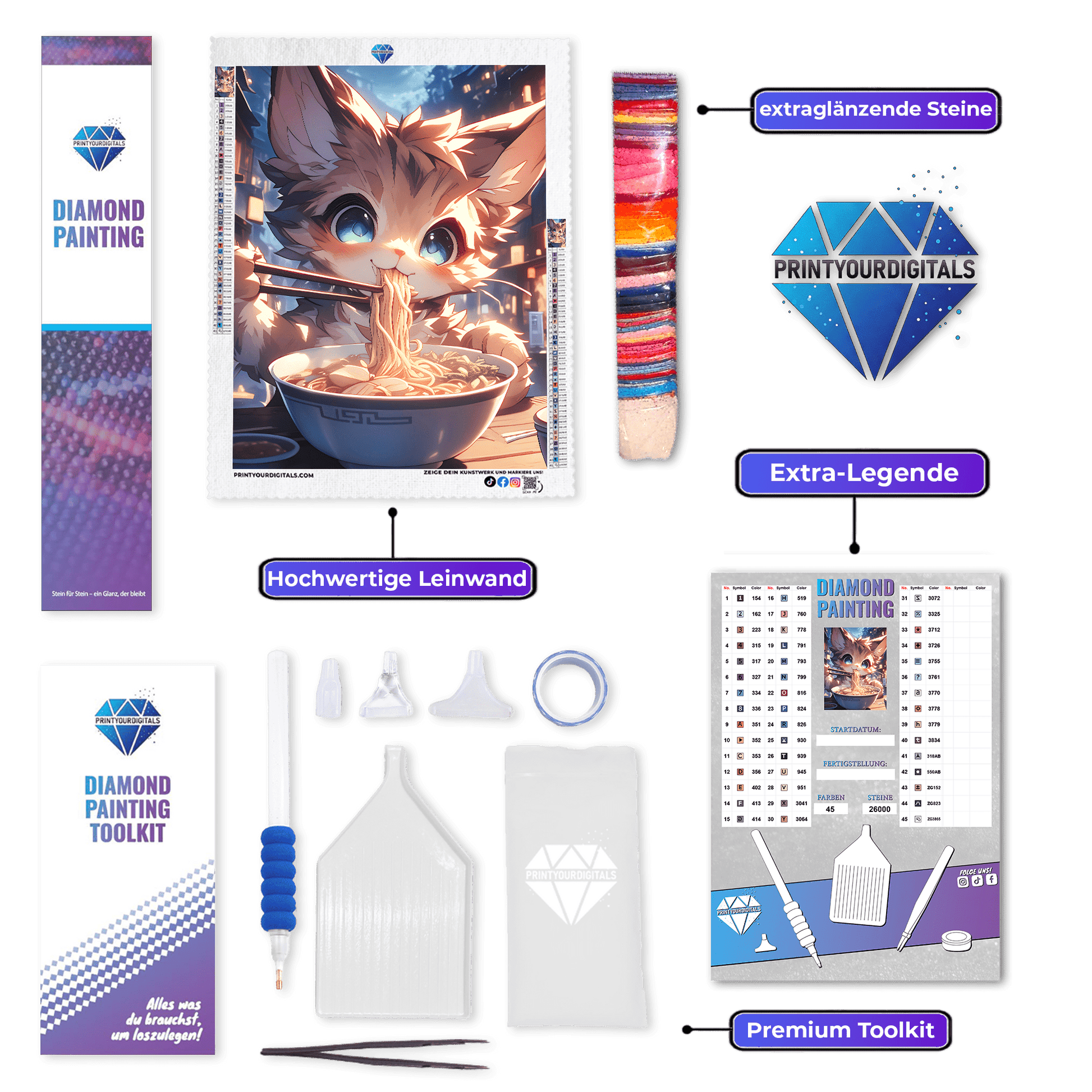 Diamond Painting - Ramenkatze