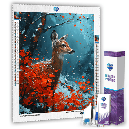 Diamond Painting - Reh in Kirschblüten