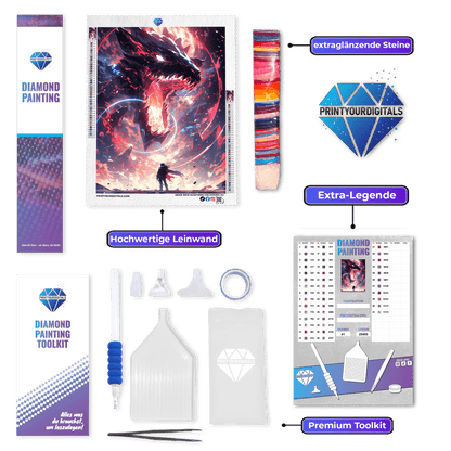 Diamond Painting - Dämonendrache
