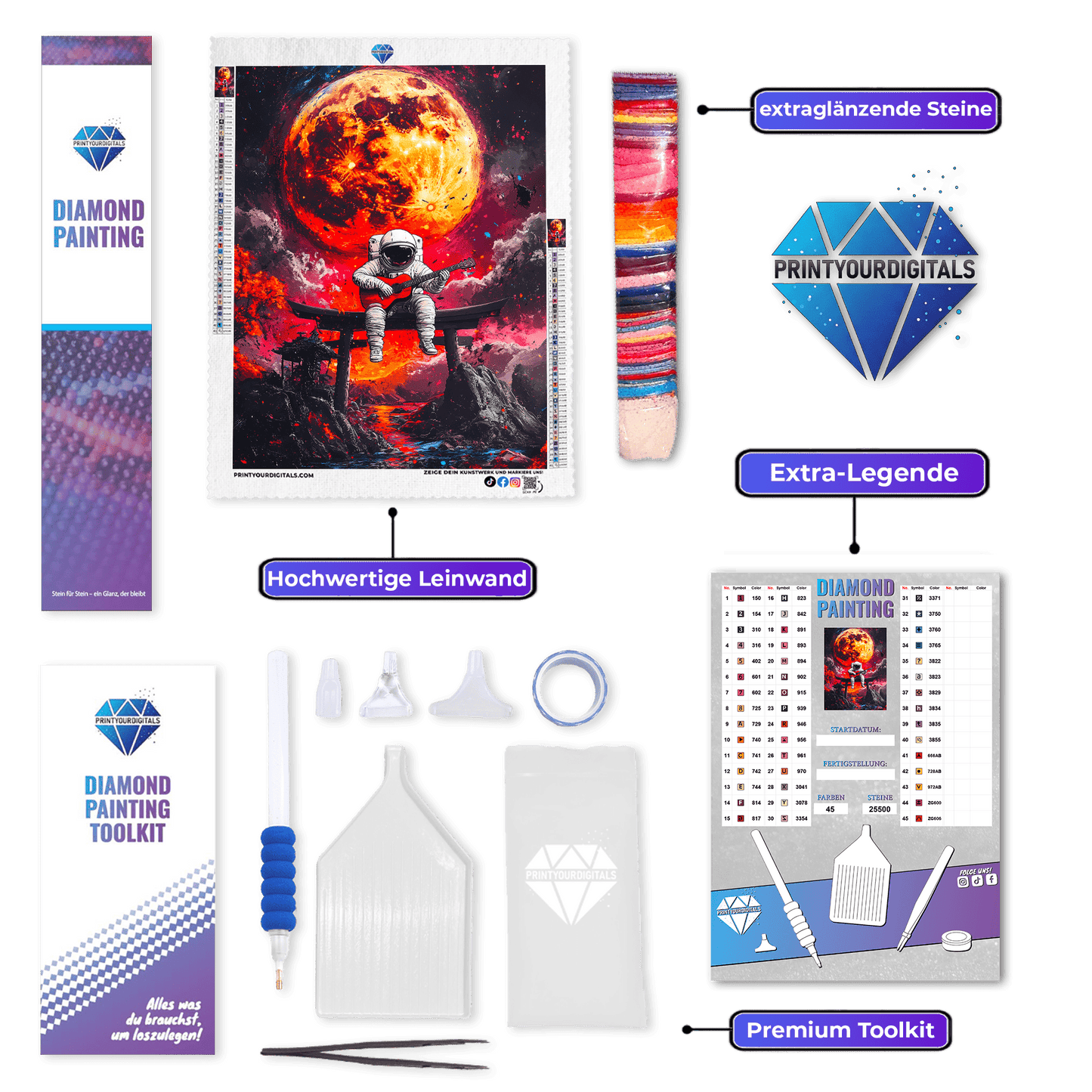 Diamond Painting - Torii Gate Astronaut