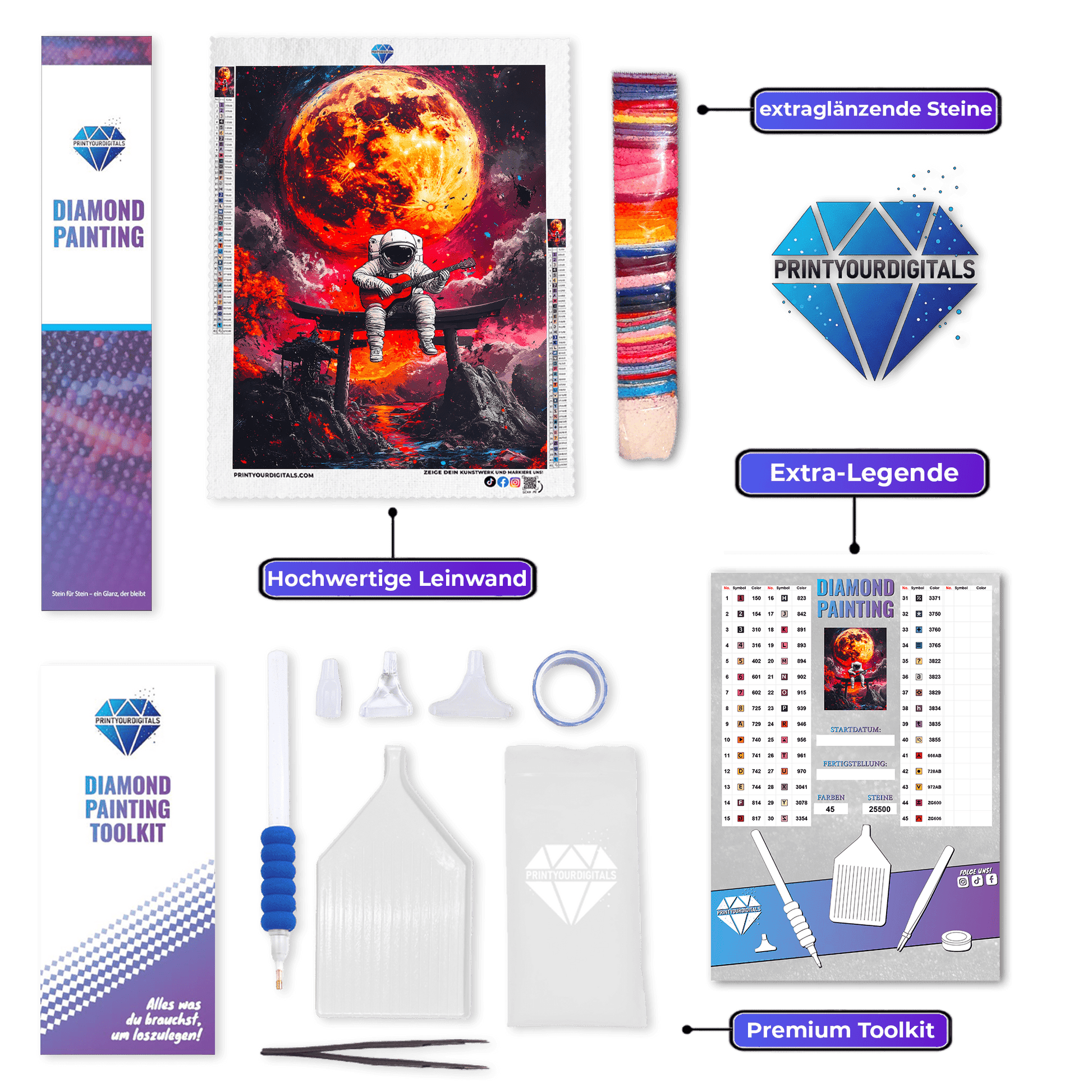 Diamond Painting - Torii Gate Astronaut