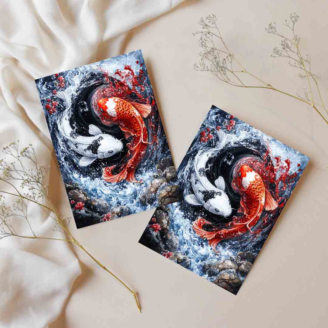 Sticker – Wellen des Koi