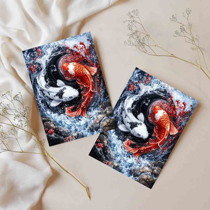 Sticker – Wellen des Koi