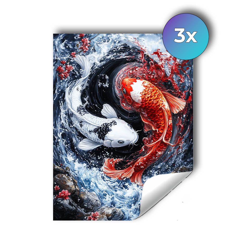 Sticker – Wellen des Koi