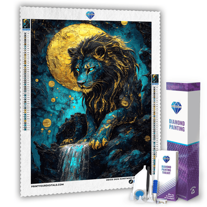 Diamond Painting - Smaragdlöwe