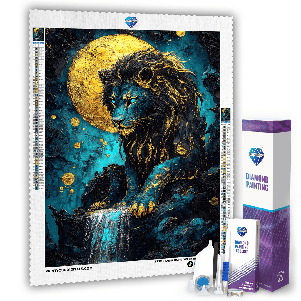 Diamond Painting - Smaragdlöwe