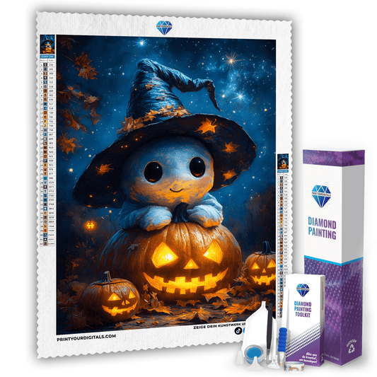 Diamond Painting - Babygeist mit Kürbis