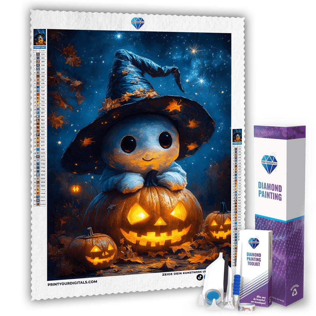 Diamond Painting - Babygeist mit Kürbis