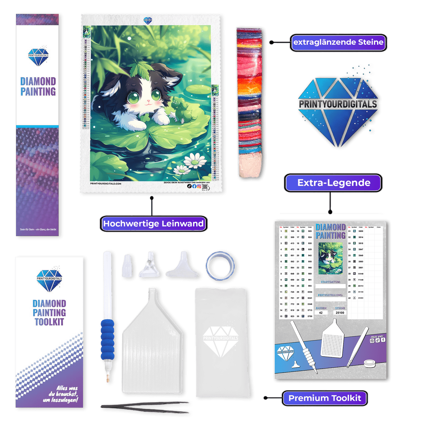 Diamond Painting - Teichkatze