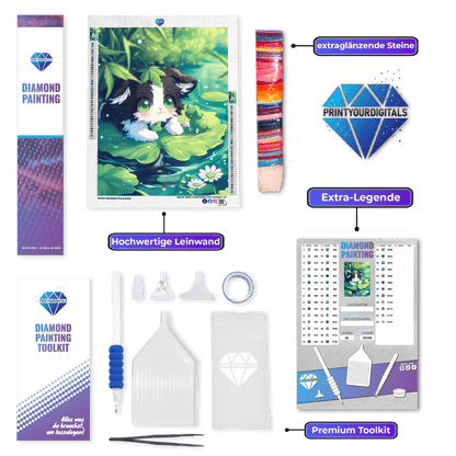 Diamond Painting - Teichkatze