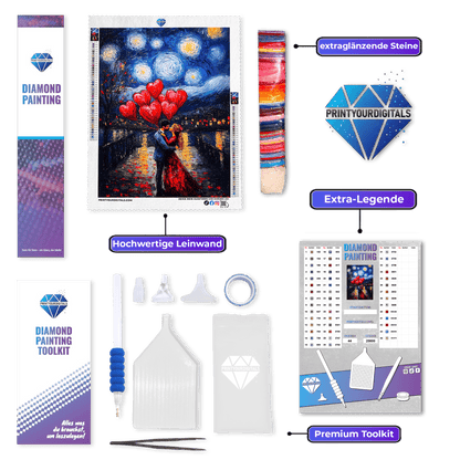 Diamond Painting - Romantik am Fluss