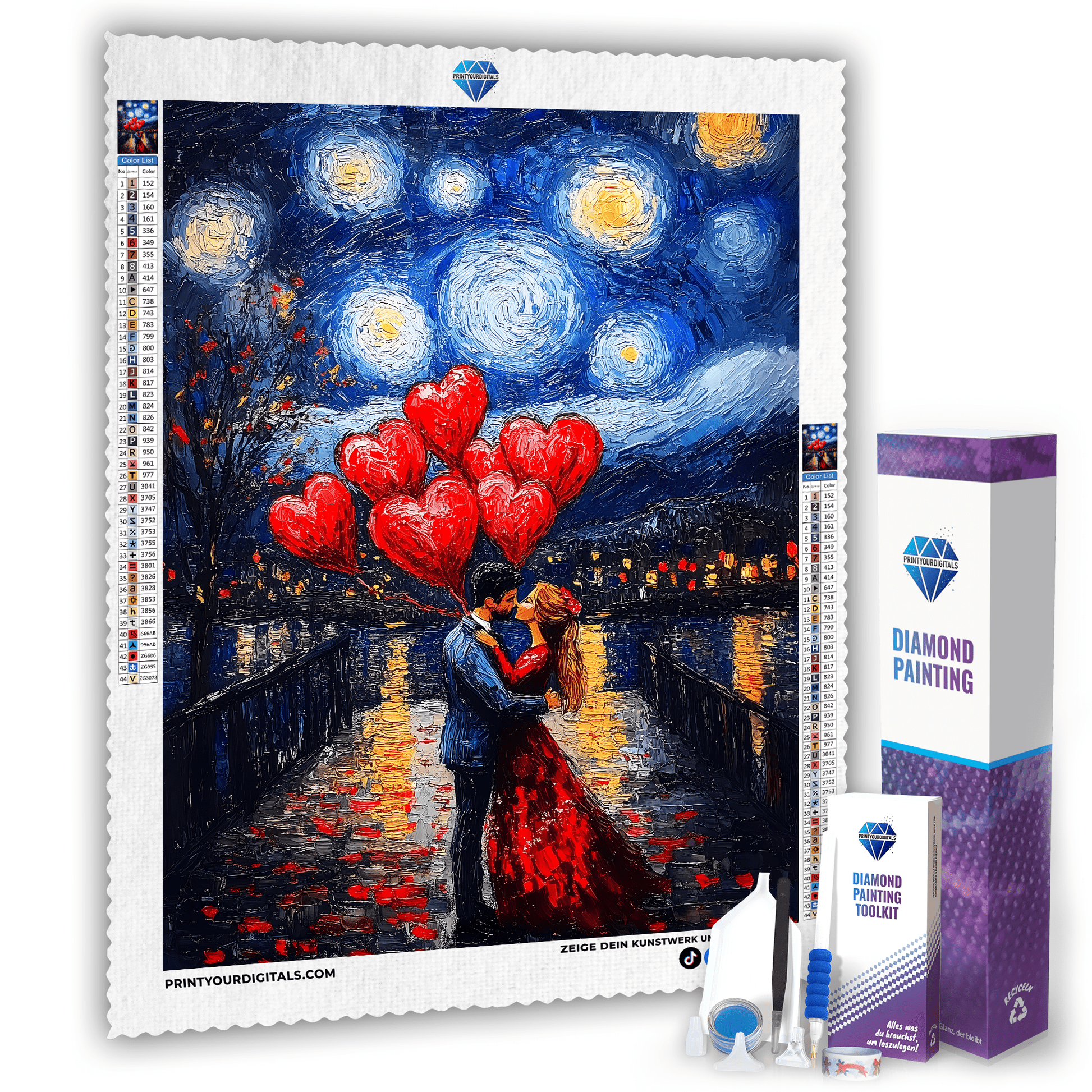 Diamond Painting - Romantik am Fluss