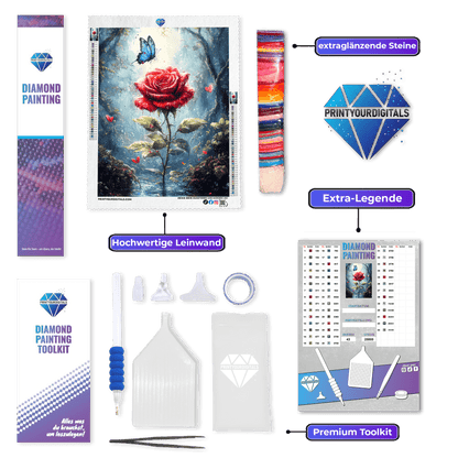Diamond Painting - Rose der Natur