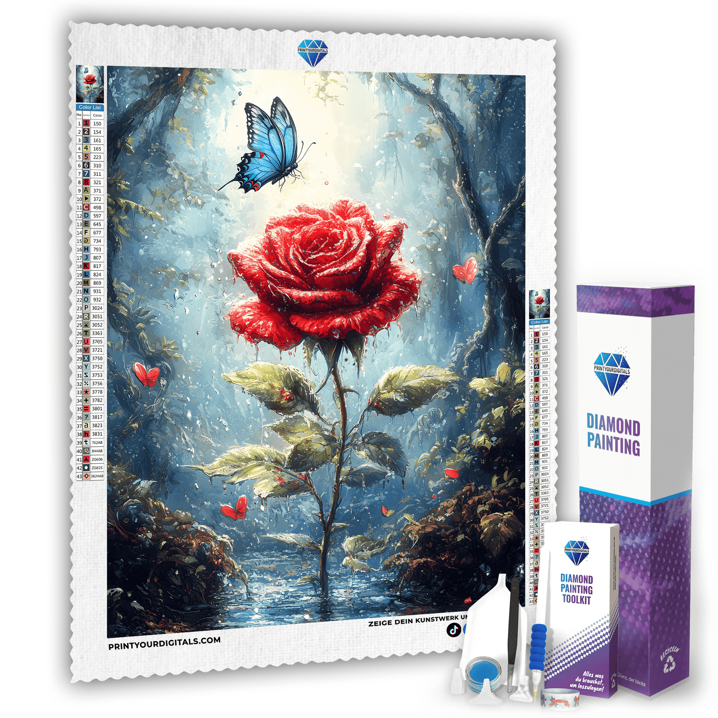 Diamond Painting - Rose der Natur