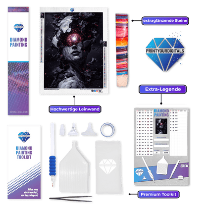 Diamond Painting - Universum im Kopf