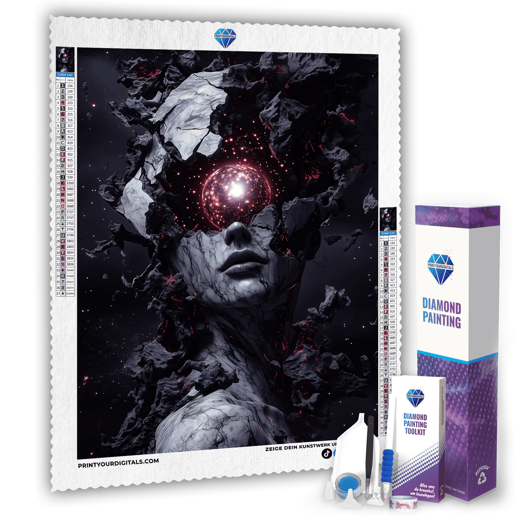 Diamond Painting - Universum im Kopf