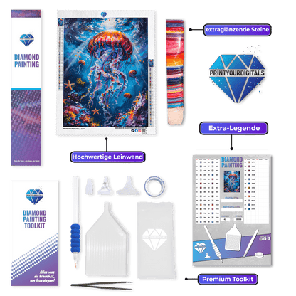 Diamond Painting - Quallentanz