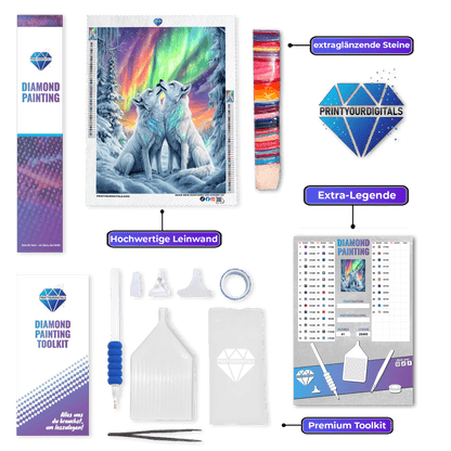 Diamond Painting - Aurora Arktis 100% AB-Steine