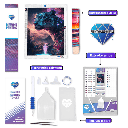 Diamond Painting - Wächter des Dschungels 100% AB-Steine