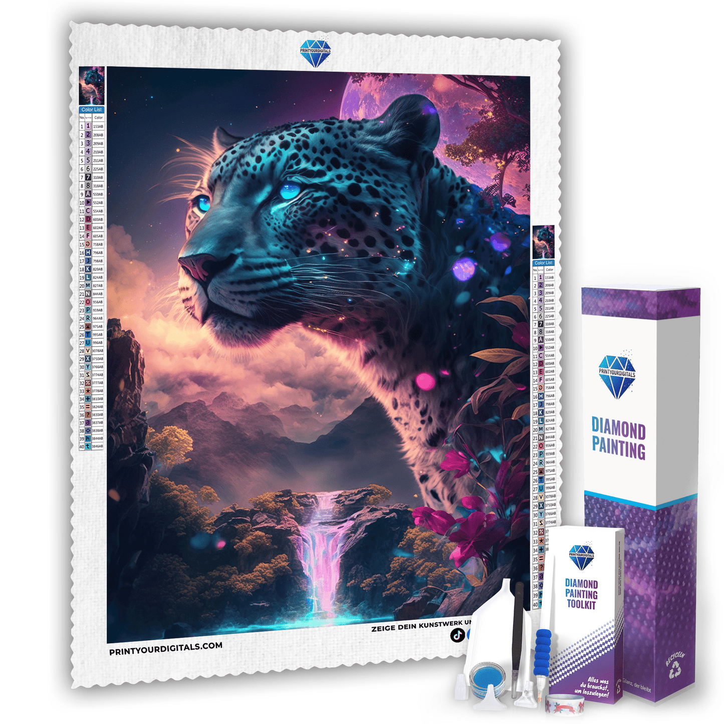 Diamond Painting - Wächter des Dschungels 100% AB-Steine