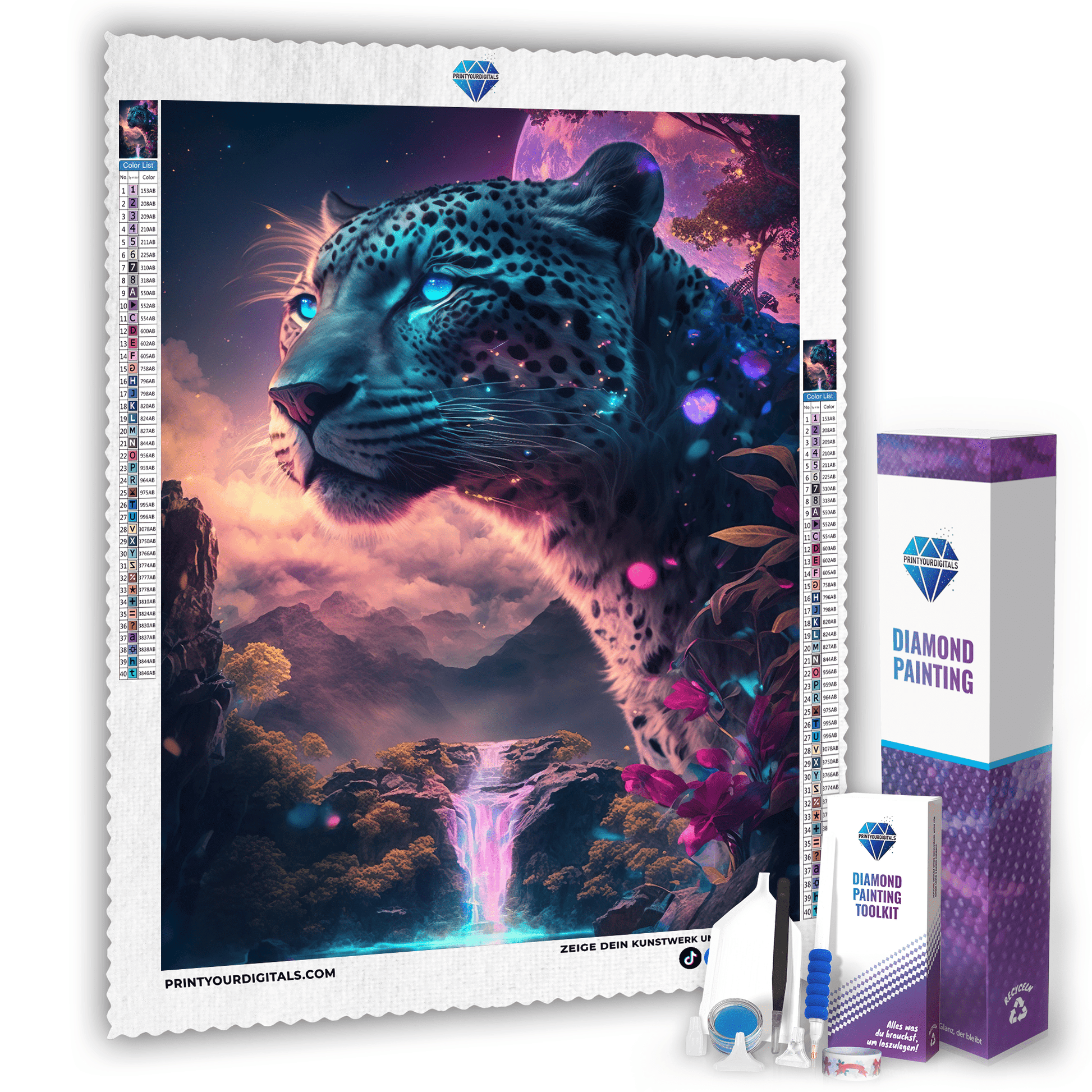 Diamond Painting - Wächter des Dschungels 100% AB-Steine