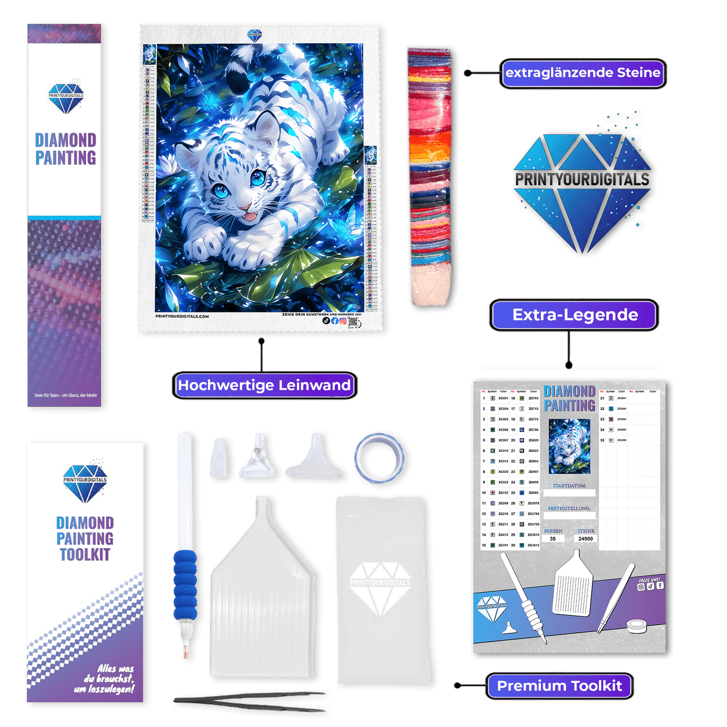 Diamond Painting - Kleiner Streifenzauber