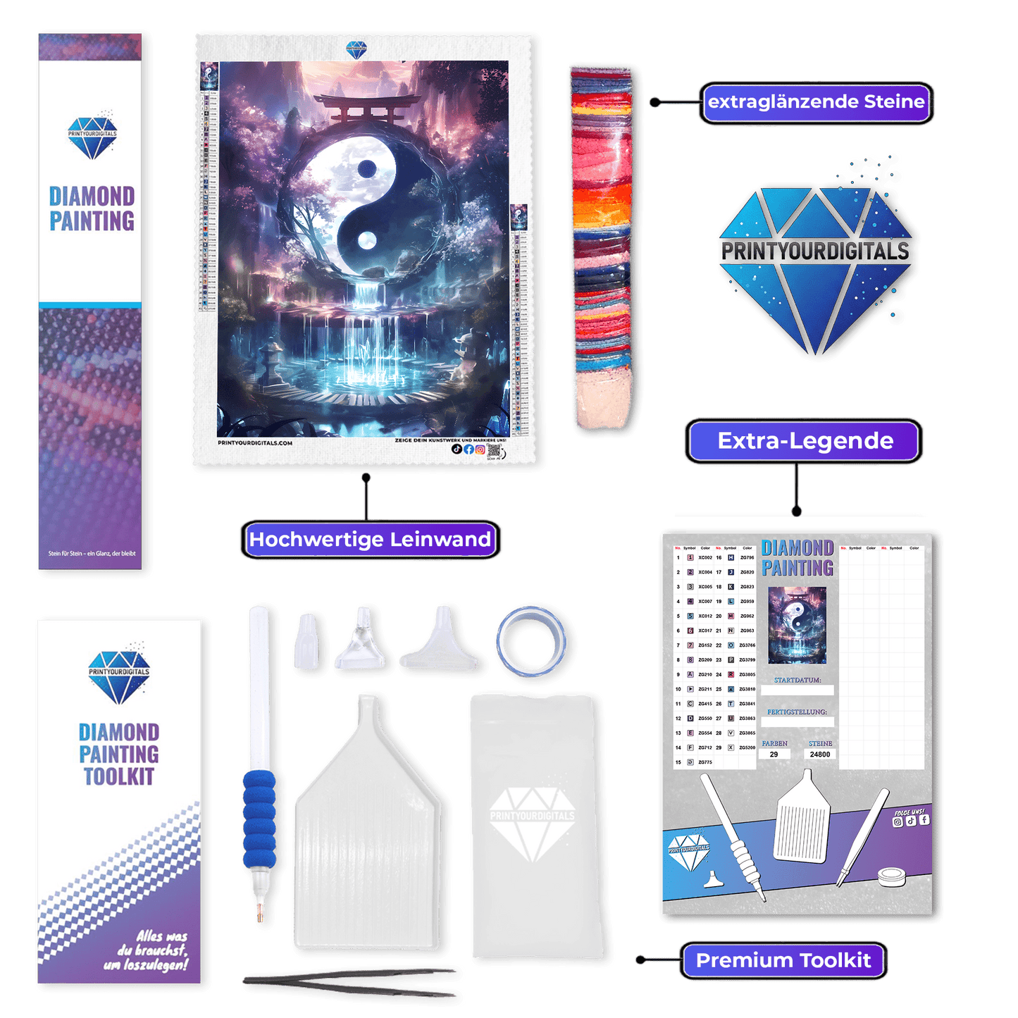 Diamond Painting - Tempel der Stille