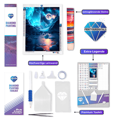 Diamond Painting - Luna über Gletschern