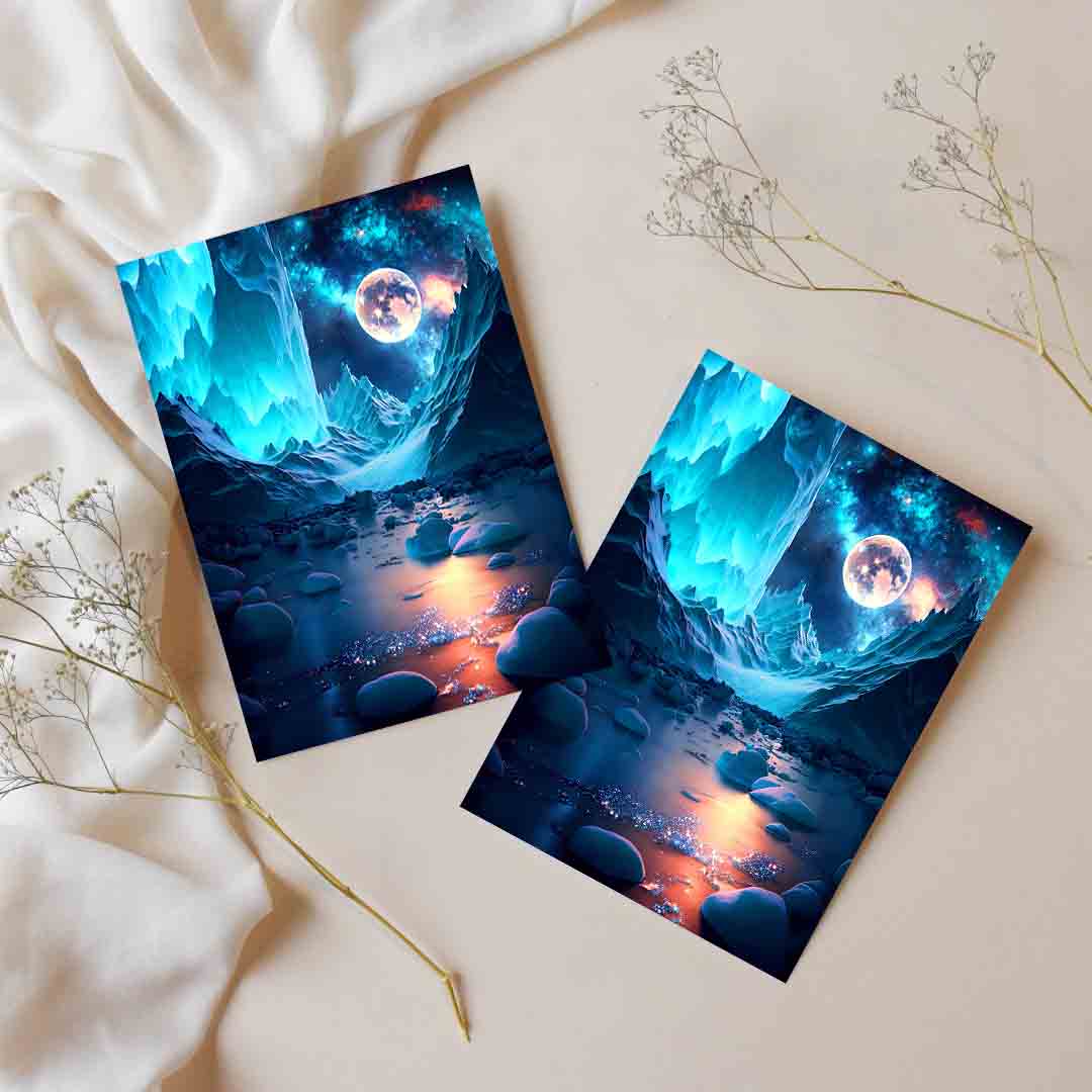 Sticker – Luna über Gletschern