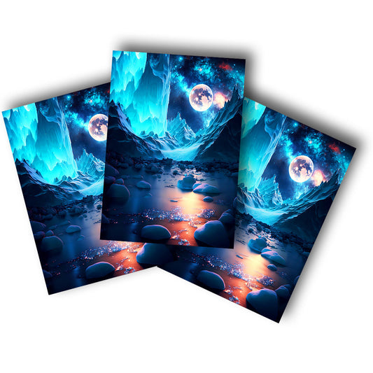 Sticker – Luna über Gletschern