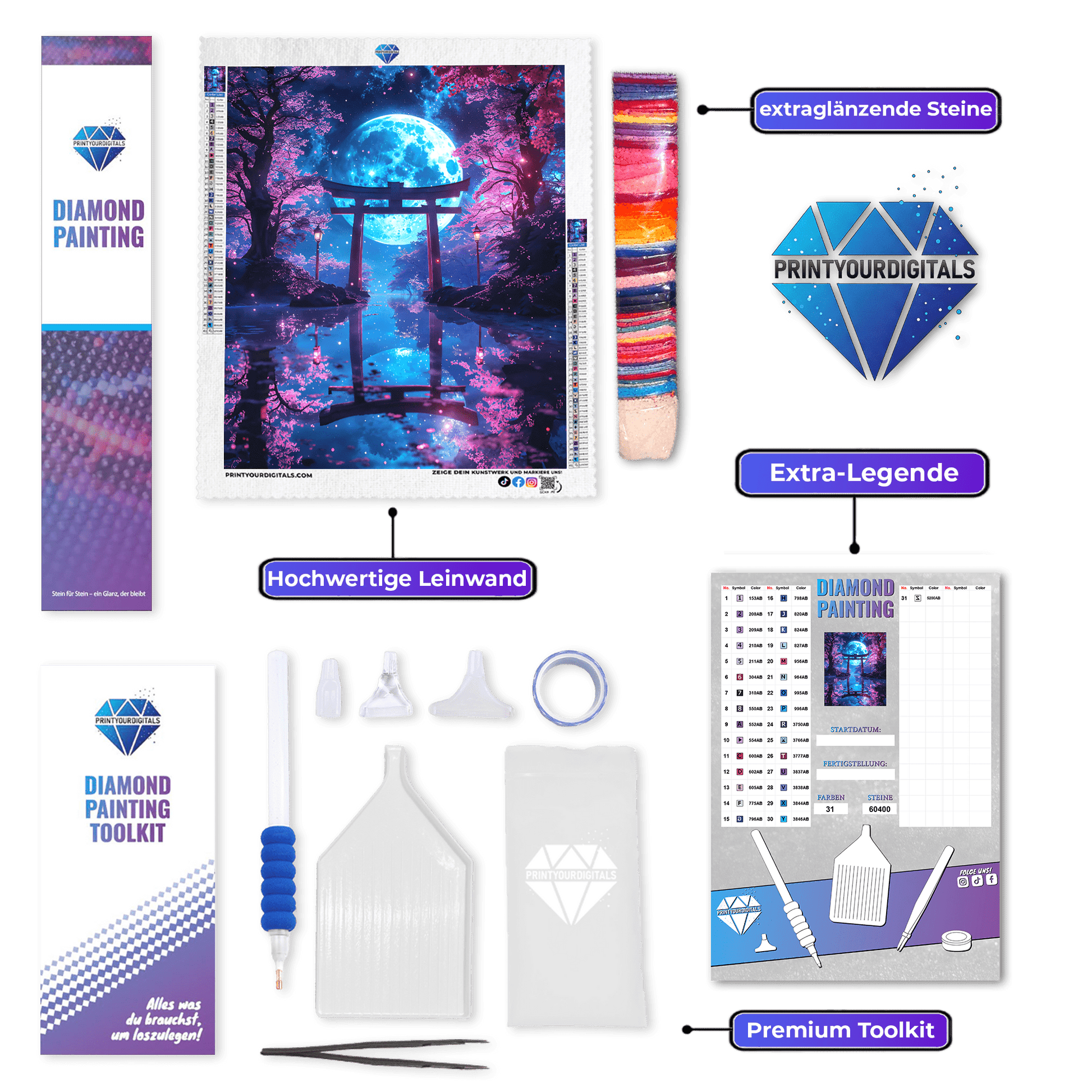 Diamond Painting - Mondtor der Träume