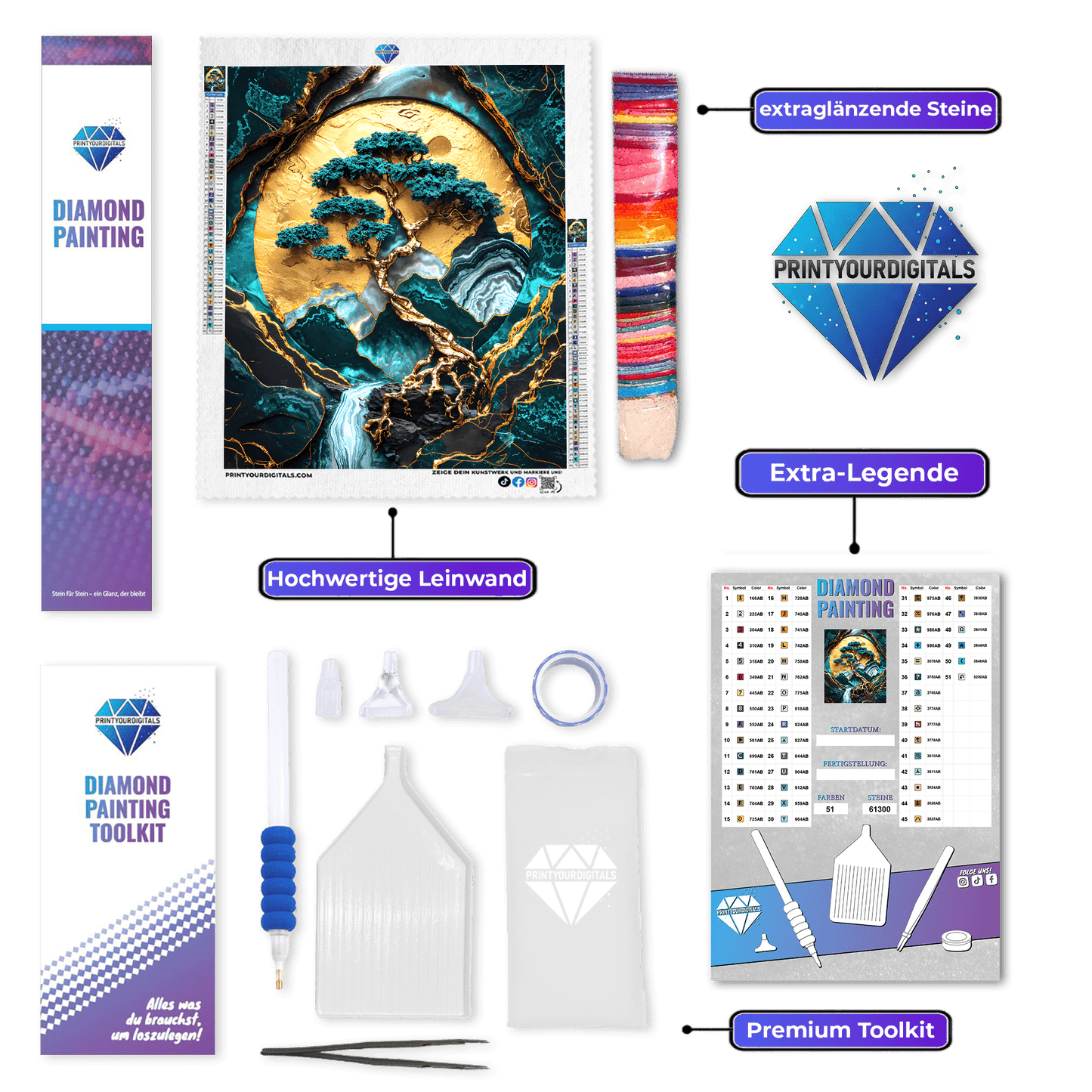 Diamond Painting - Erde, Wasser & Licht