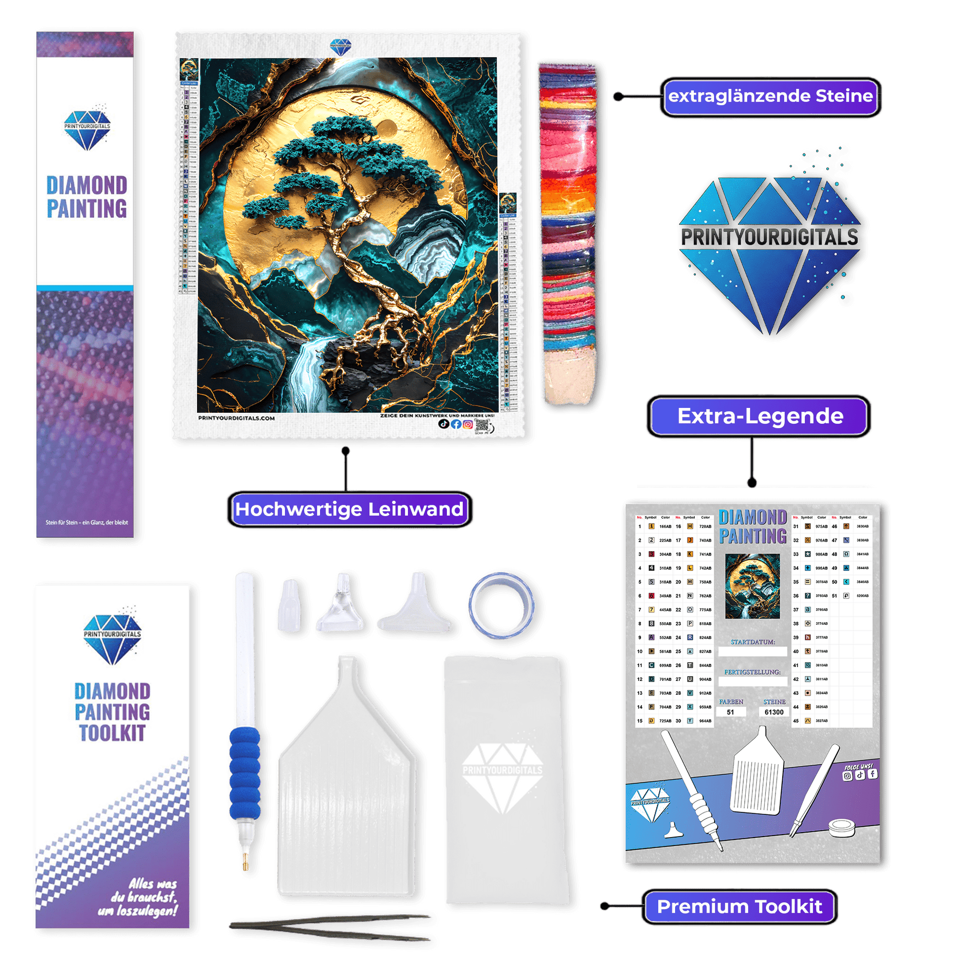 Diamond Painting - Erde, Wasser & Licht