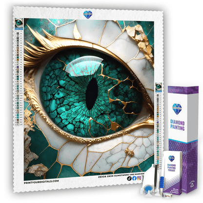 Diamond Painting - Smaragdauge des Drachen