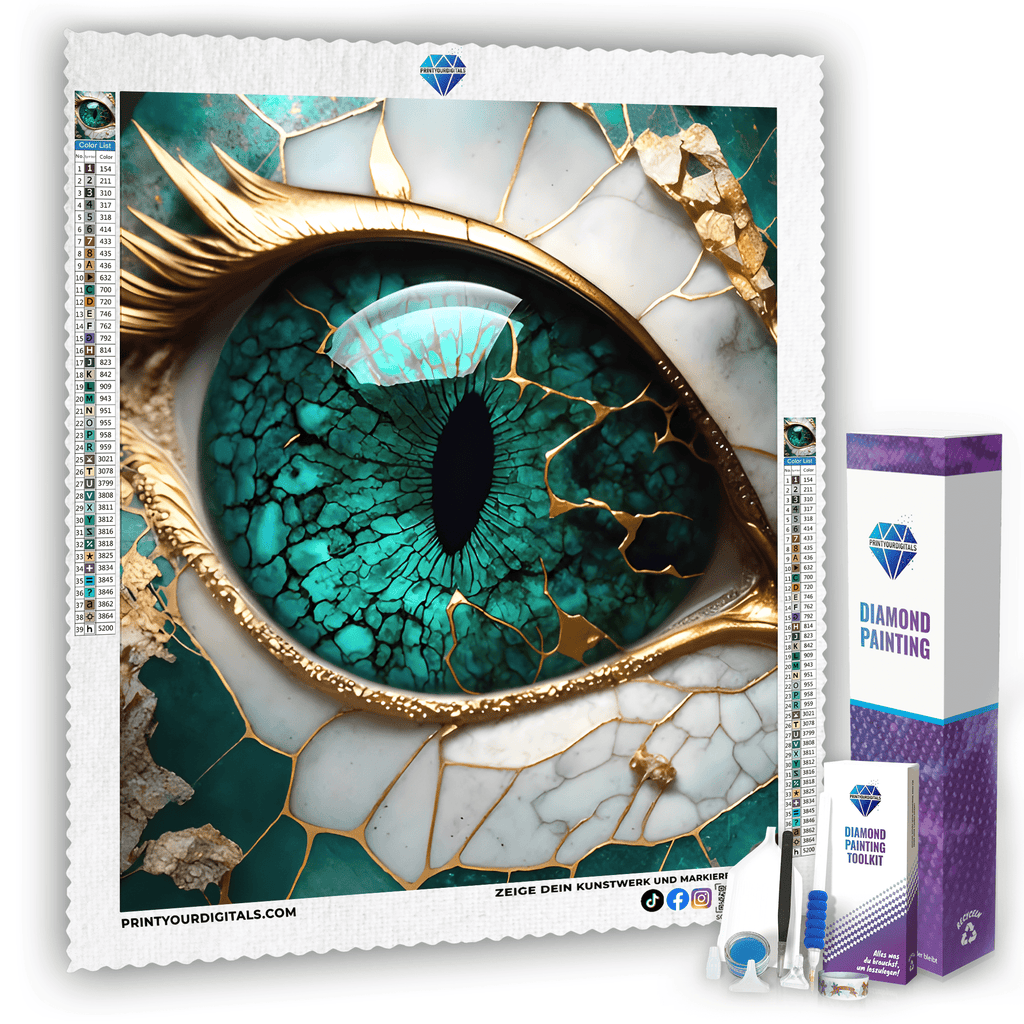 Diamond Painting - Smaragdauge des Drachen