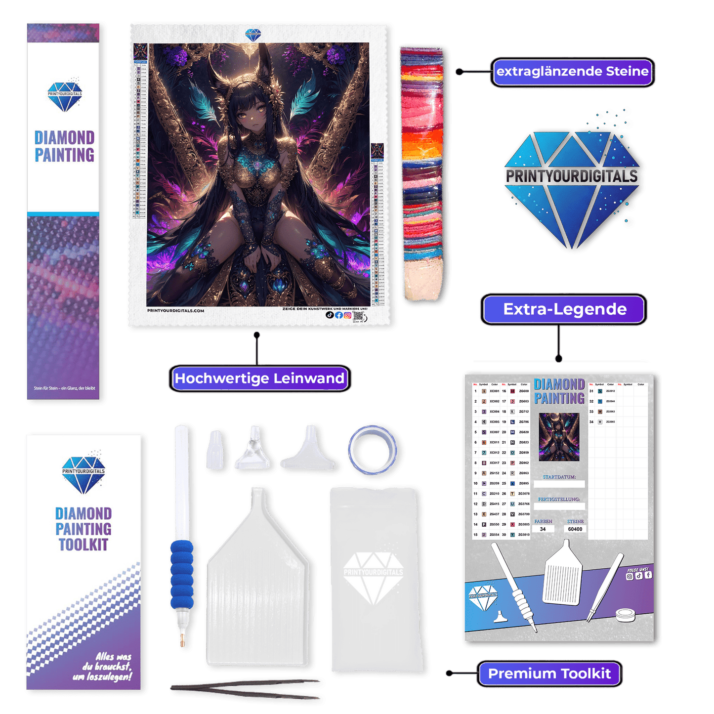 Diamond Painting - Mondkönigin