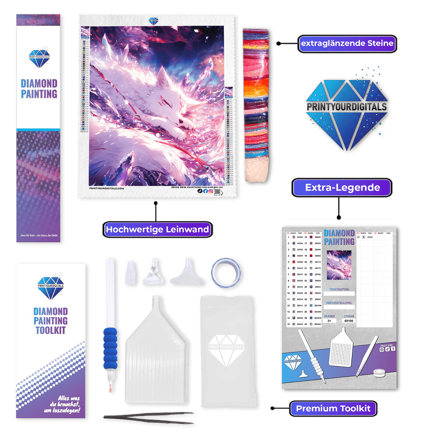 Diamond Painting - Kristallfuchs