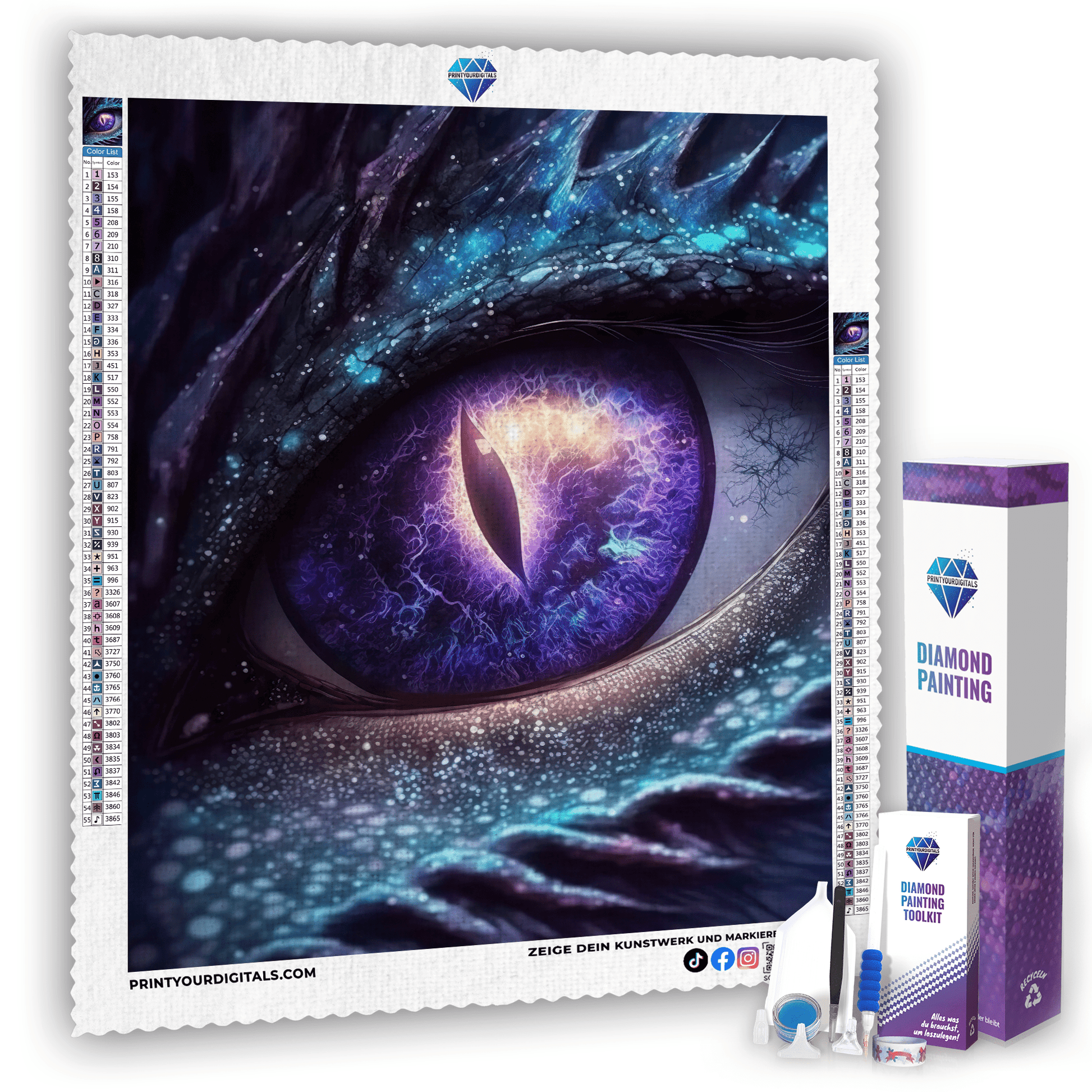 Diamond Painting - Auge des Drachen