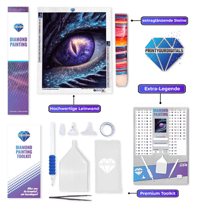 Diamond Painting - Auge des Drachen