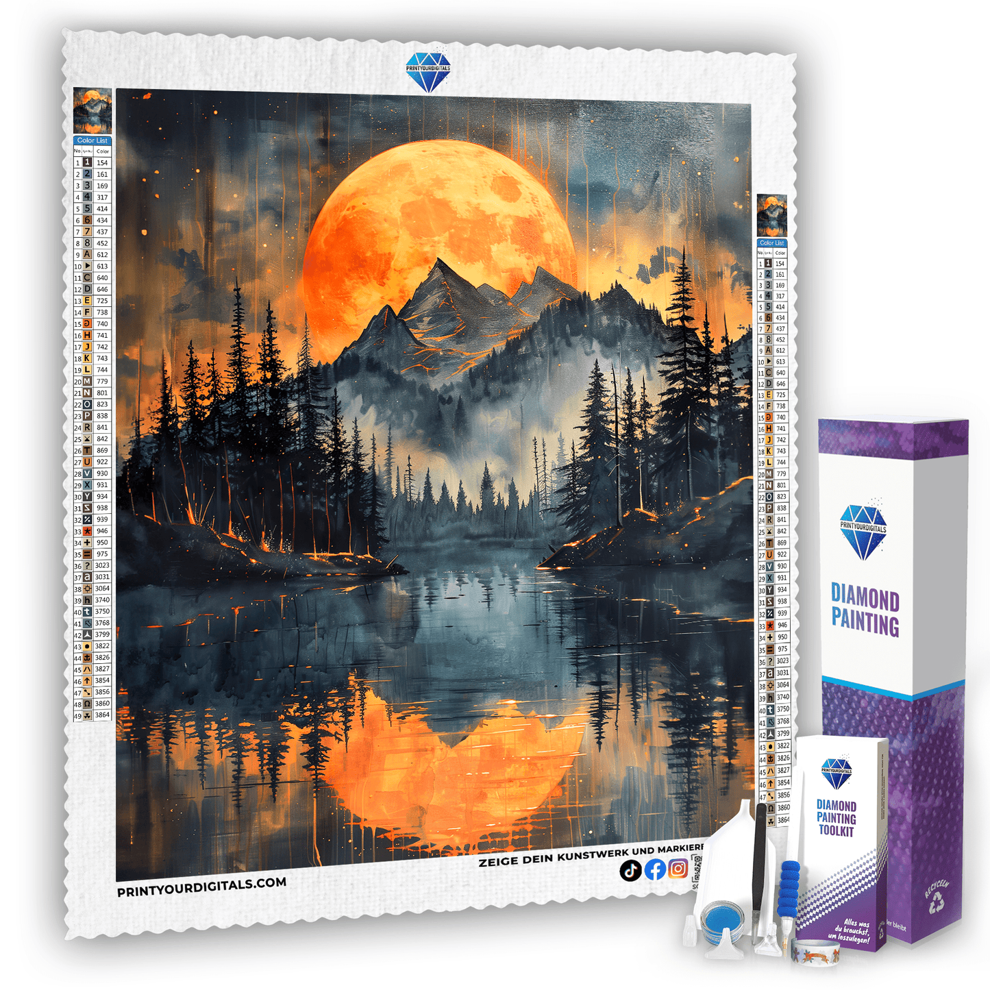 Diamond Painting - Mondfeuer