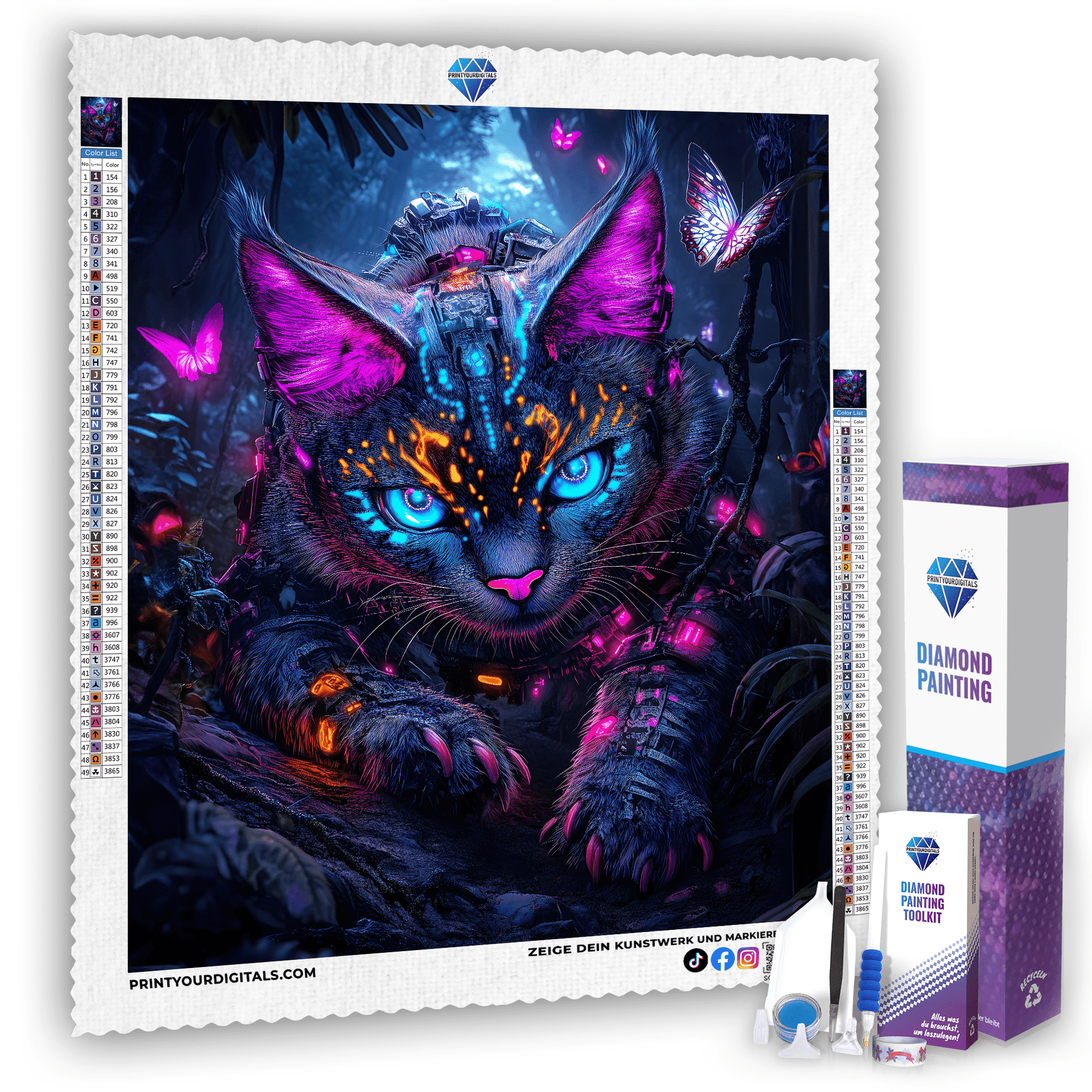 Diamond Painting - Wächterin der Schatten