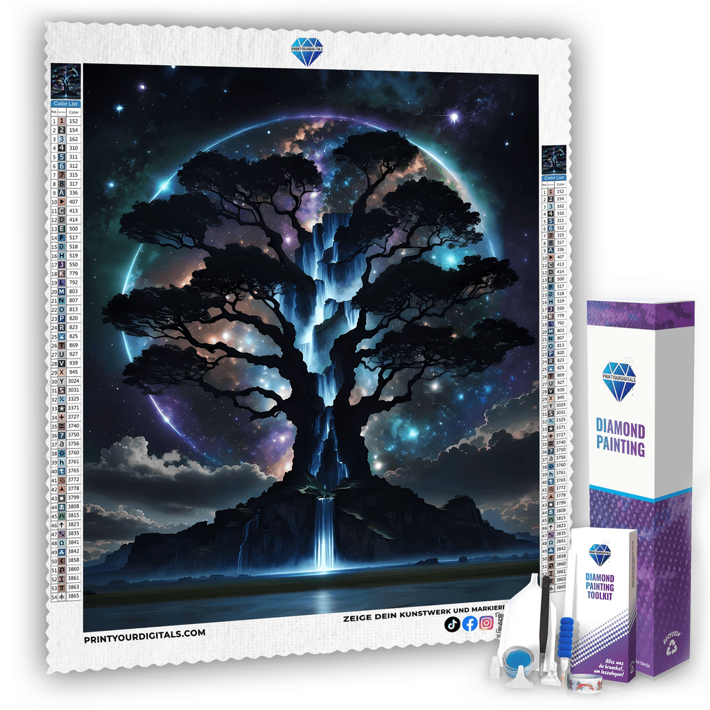 Diamond Painting - Baum des Kosmos