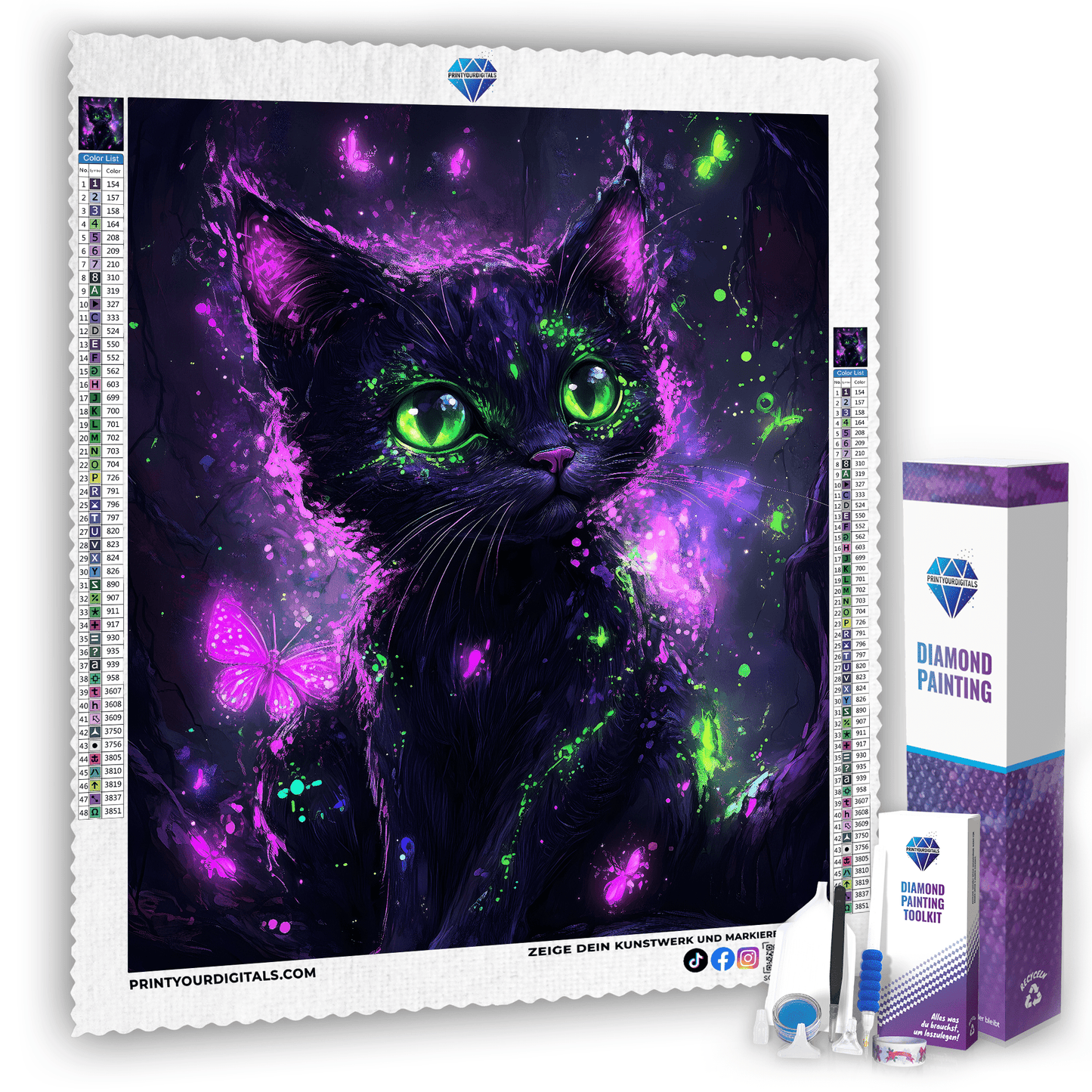 Diamond Painting - Magie der Nachtkatze