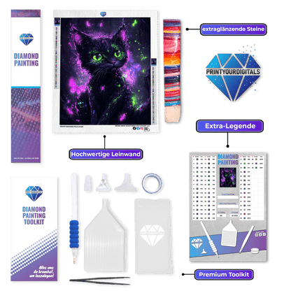 Diamond Painting - Magie der Nachtkatze