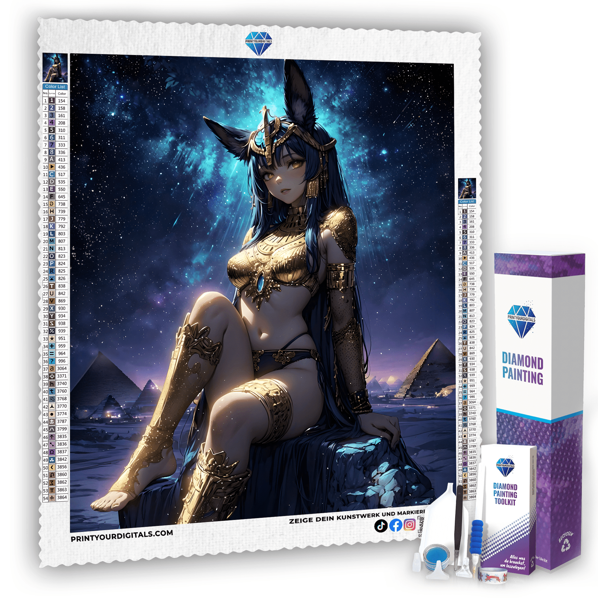 Diamond Painting - Anubis-Göttin