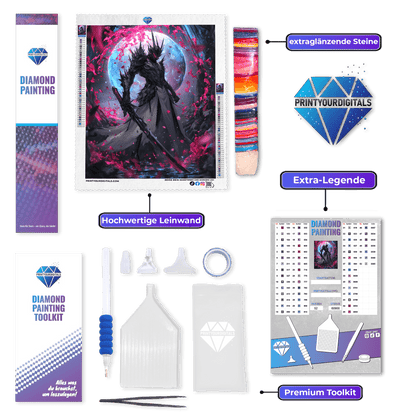 Diamond Painting - Krieger des Blaumonds